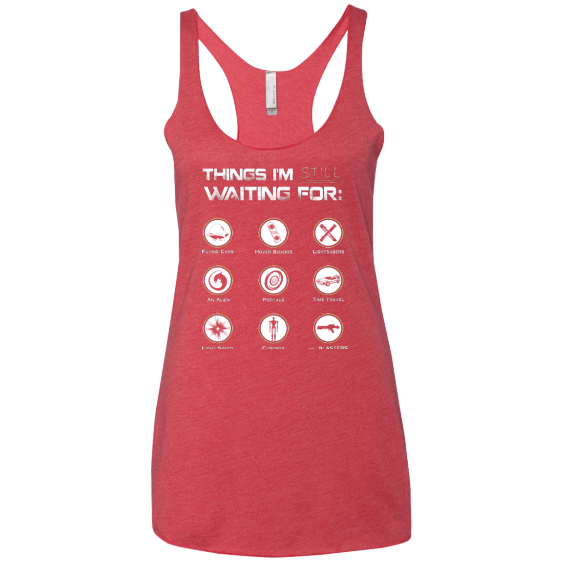 T-Shirts Vintage Red / X-Small Still Waiting Women's Triblend Racerback Tank