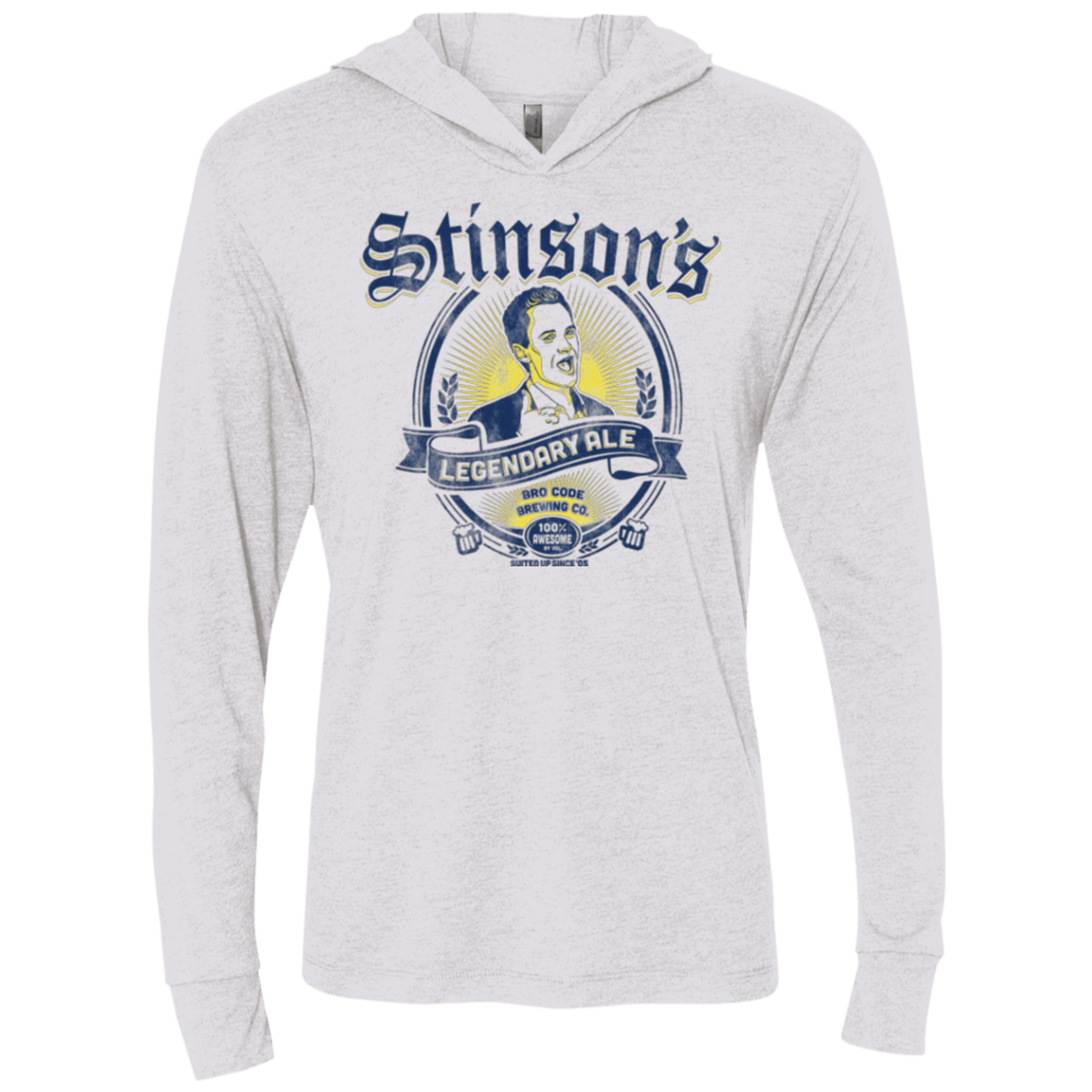 T-Shirts Heather White / X-Small Stinsons Legendary Ale Triblend Long Sleeve Hoodie Tee