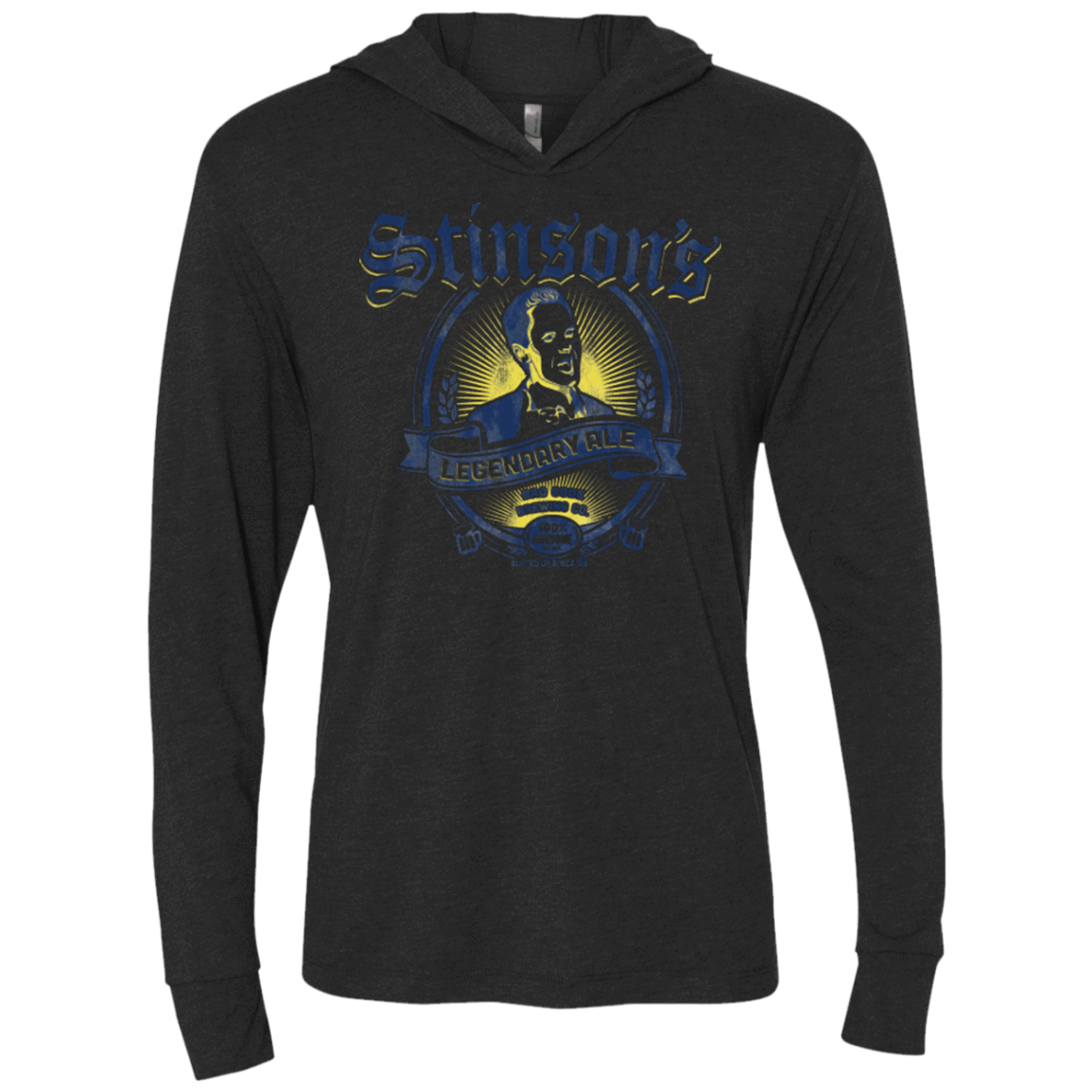 T-Shirts Vintage Black / X-Small Stinsons Legendary Ale Triblend Long Sleeve Hoodie Tee