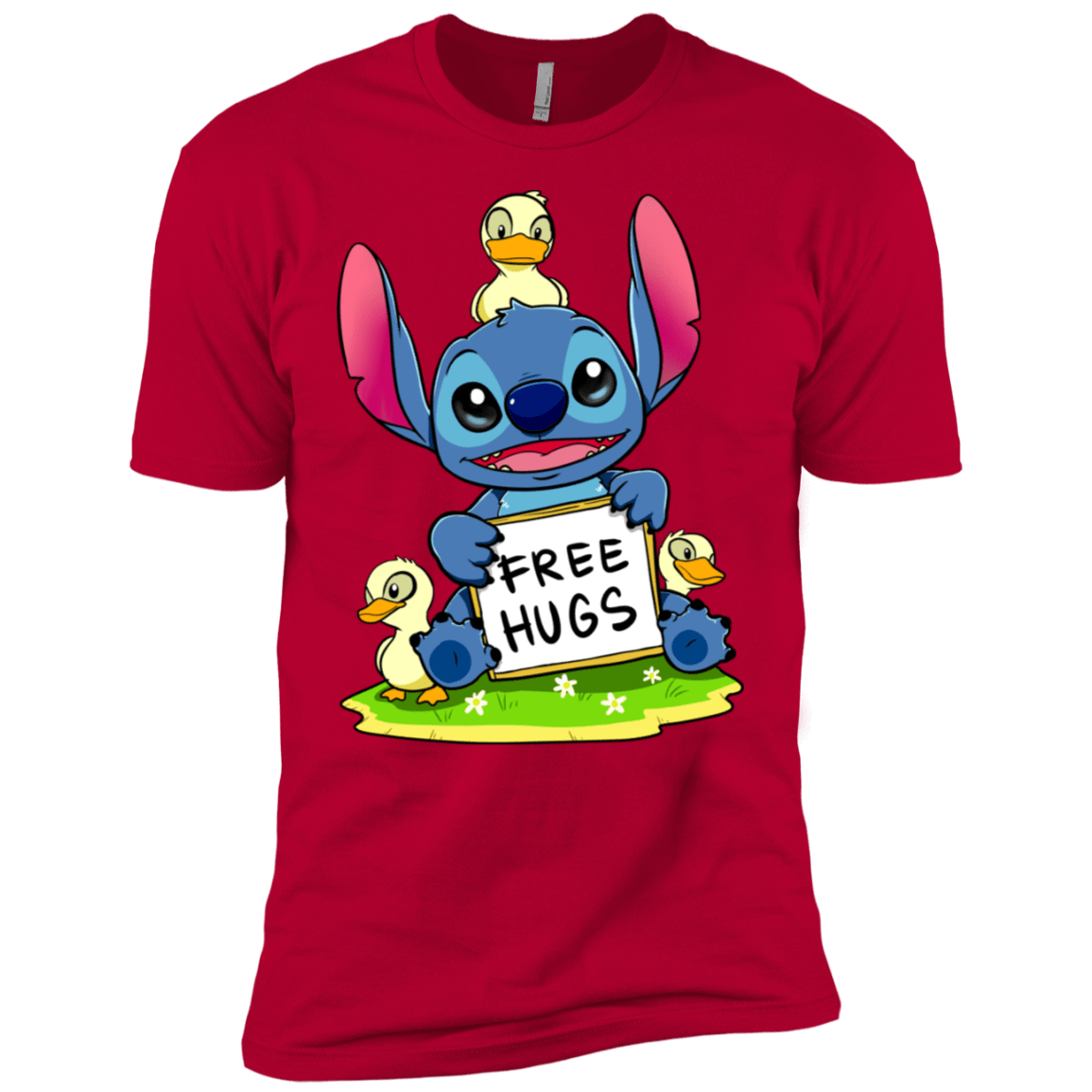 T-Shirts Red / YXS Stitch Hug Boys Premium T-Shirt