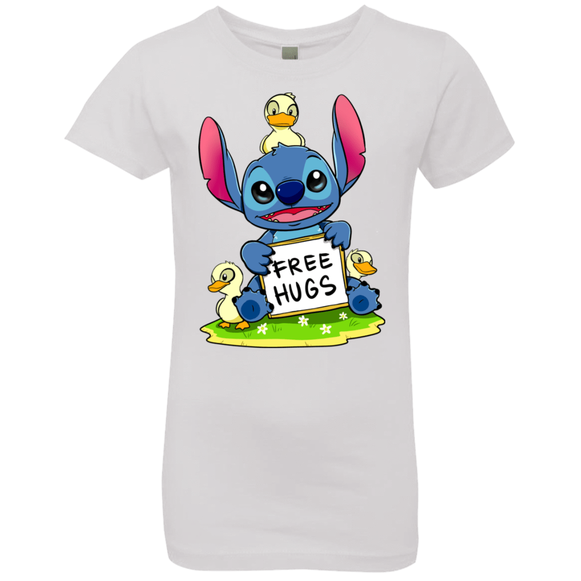 T-Shirts White / YXS Stitch Hug Girls Premium T-Shirt