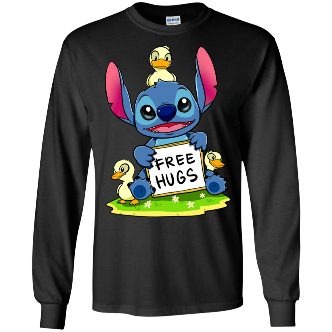 T-Shirts Black / S Stitch Hug Men's Long Sleeve T-Shirt