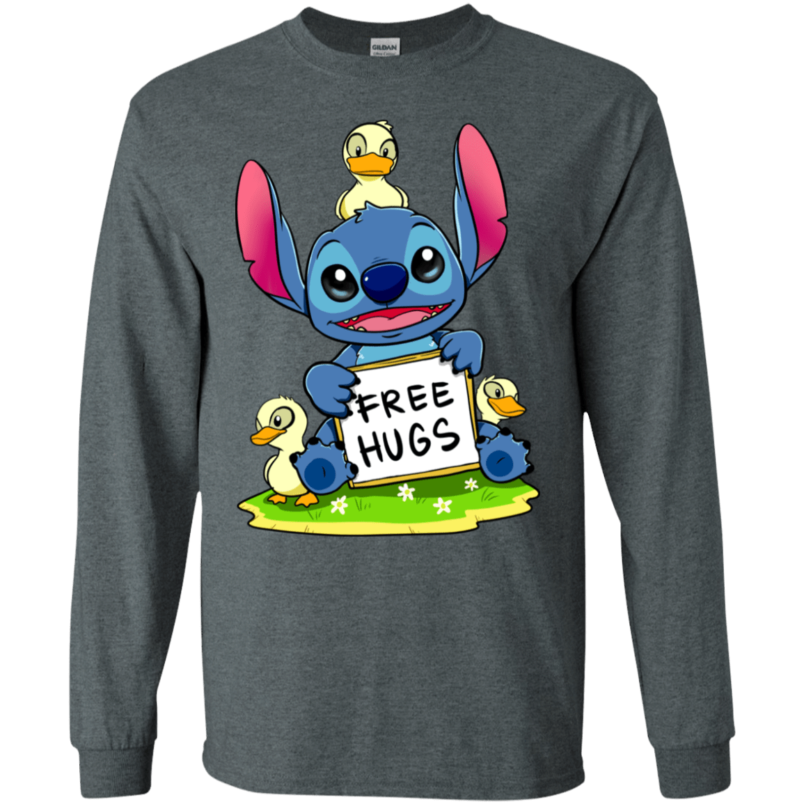 T-Shirts Dark Heather / S Stitch Hug Men's Long Sleeve T-Shirt
