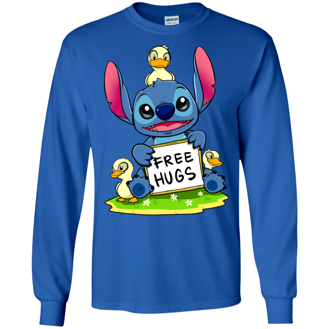 T-Shirts Royal / S Stitch Hug Men's Long Sleeve T-Shirt
