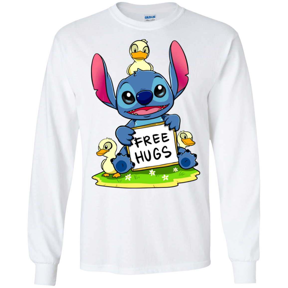 T-Shirts White / S Stitch Hug Men's Long Sleeve T-Shirt