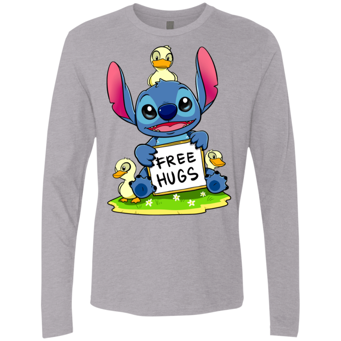 T-Shirts Heather Grey / S Stitch Hug Men's Premium Long Sleeve