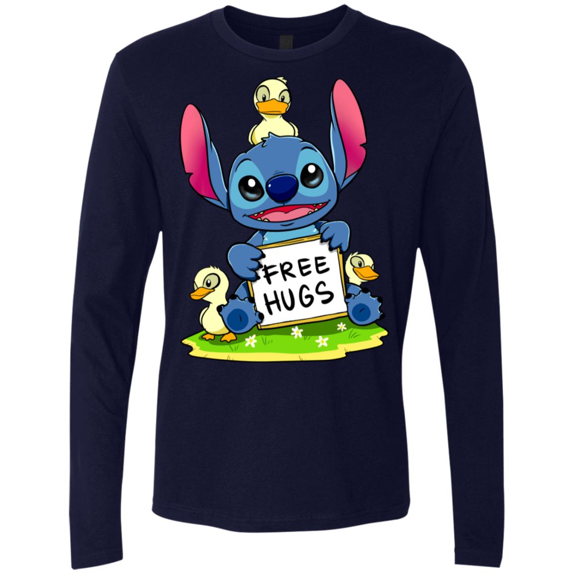 T-Shirts Midnight Navy / S Stitch Hug Men's Premium Long Sleeve
