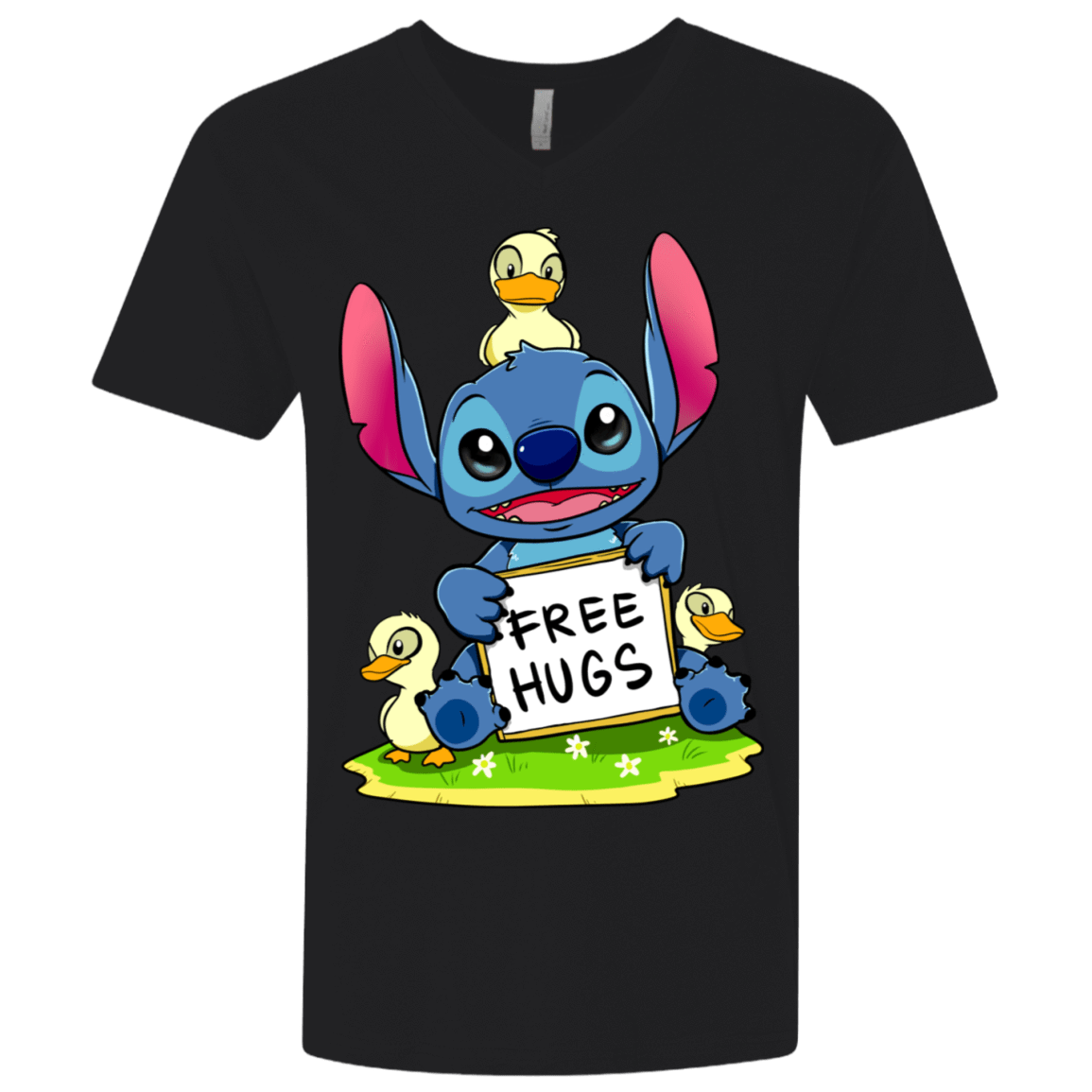 T-Shirts Black / X-Small Stitch Hug Men's Premium V-Neck