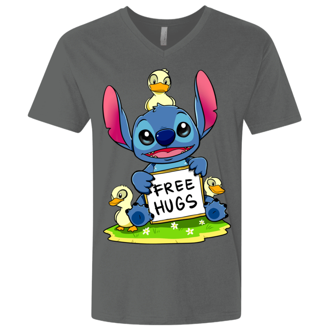 T-Shirts Heavy Metal / X-Small Stitch Hug Men's Premium V-Neck