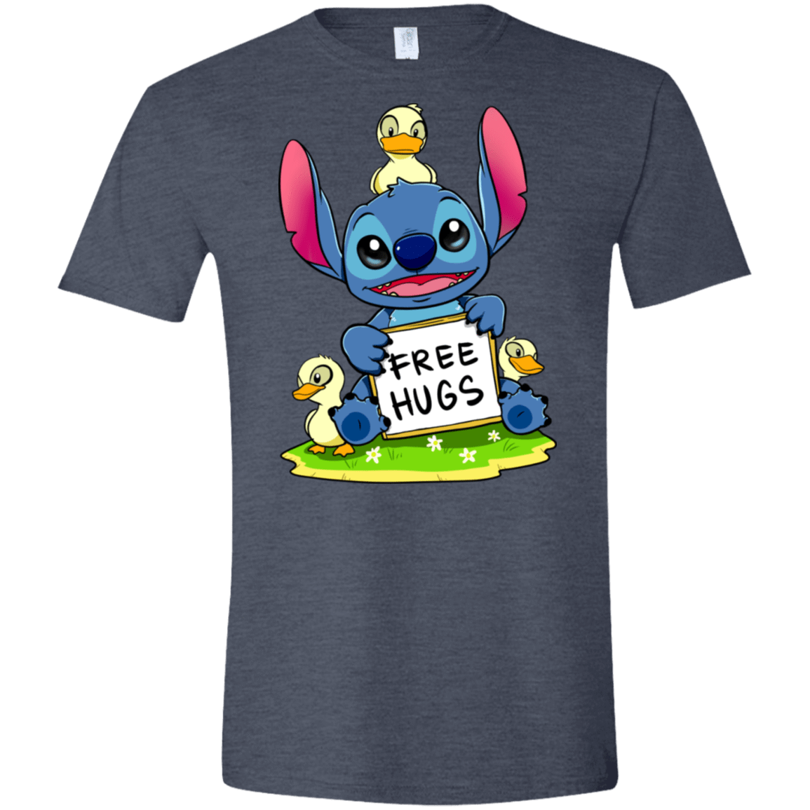 T-Shirts Heather Navy / S Stitch Hug Men's Semi-Fitted Softstyle