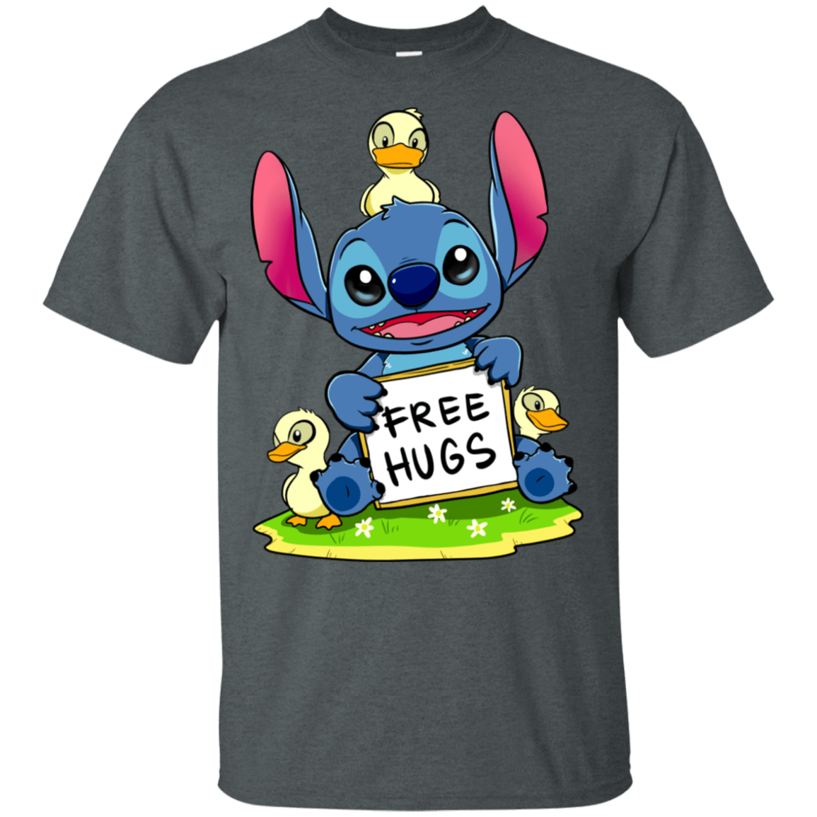 T-Shirts Dark Heather / S Stitch Hug T-Shirt