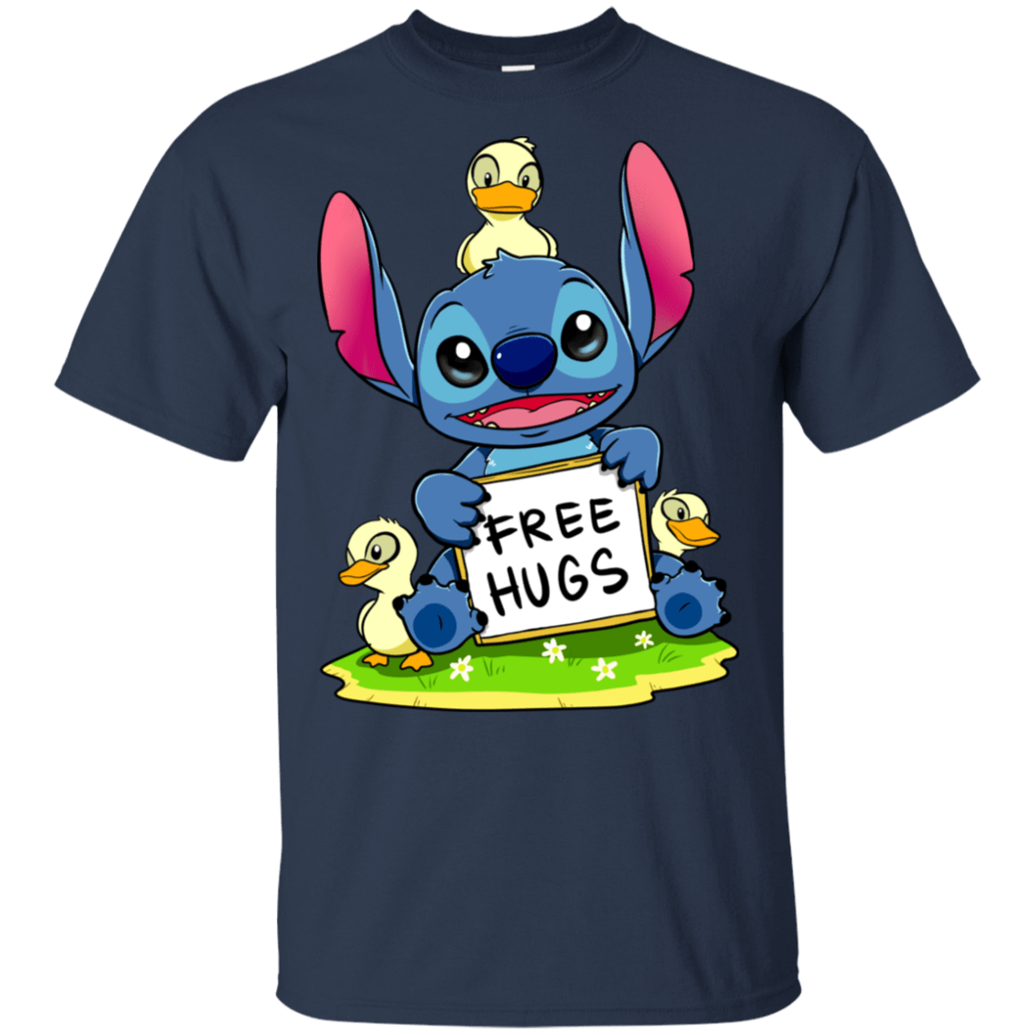 T-Shirts Navy / S Stitch Hug T-Shirt