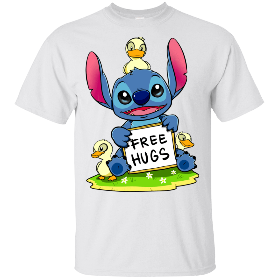 T-Shirts White / S Stitch Hug T-Shirt