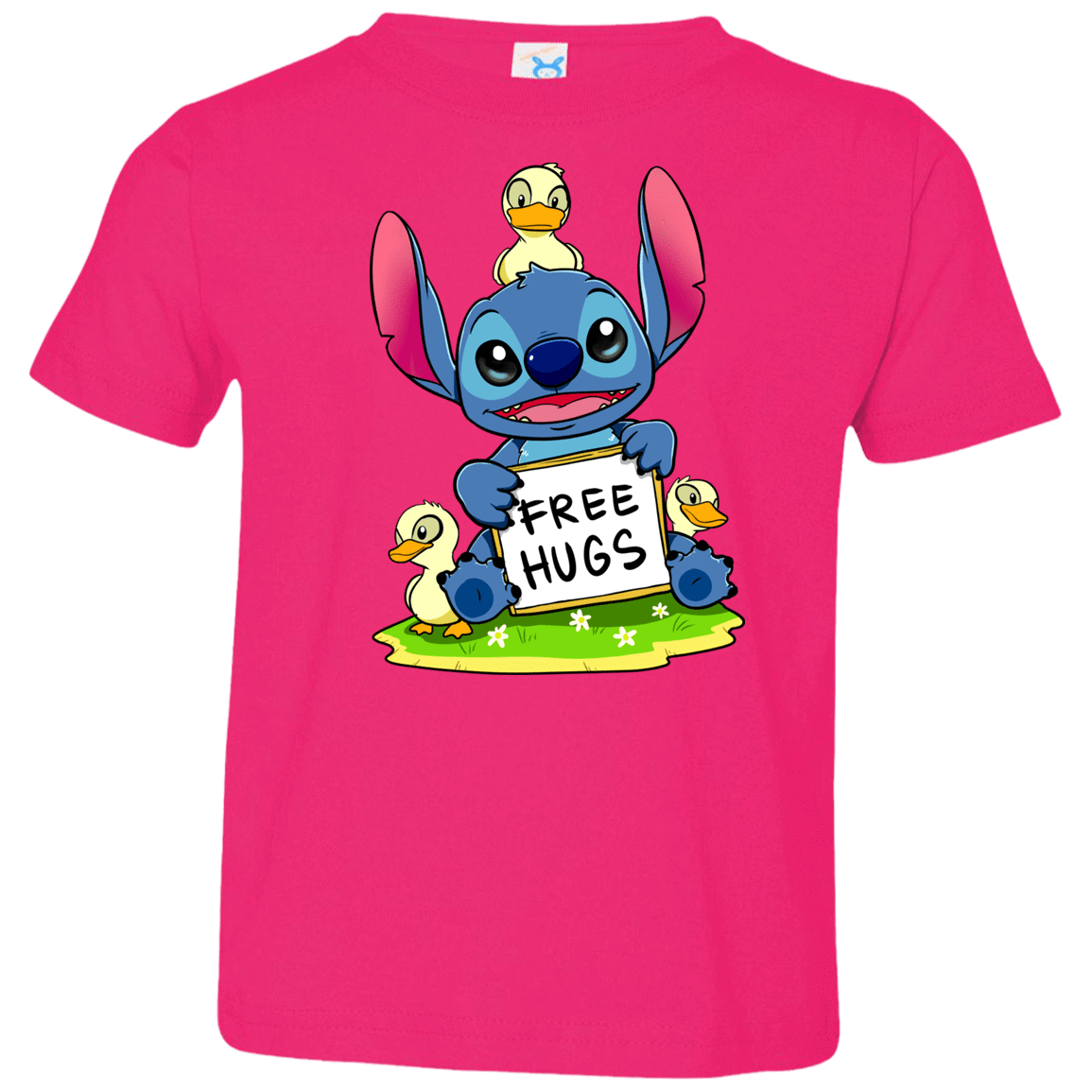 T-Shirts Hot Pink / 2T Stitch Hug Toddler Premium T-Shirt