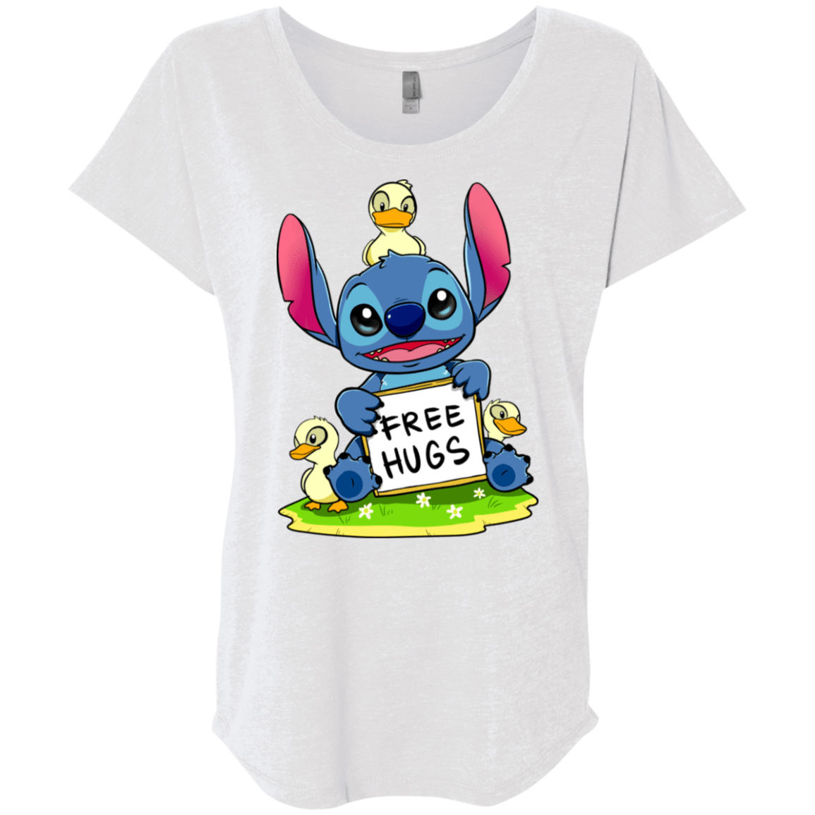 T-Shirts Heather White / X-Small Stitch Hug Triblend Dolman Sleeve