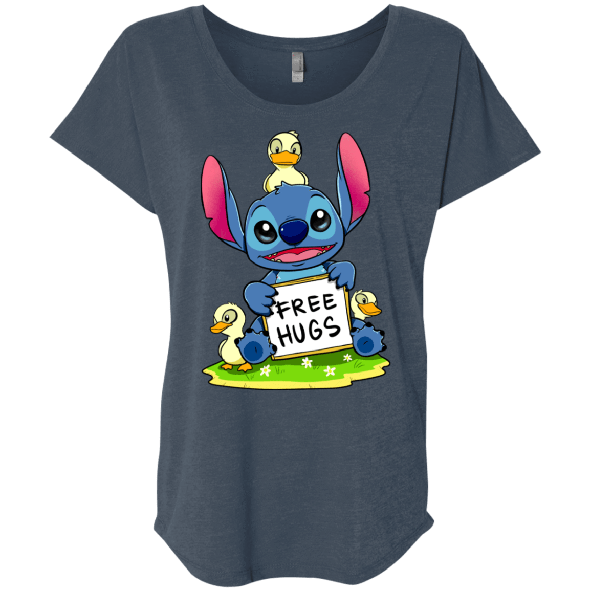 T-Shirts Indigo / X-Small Stitch Hug Triblend Dolman Sleeve