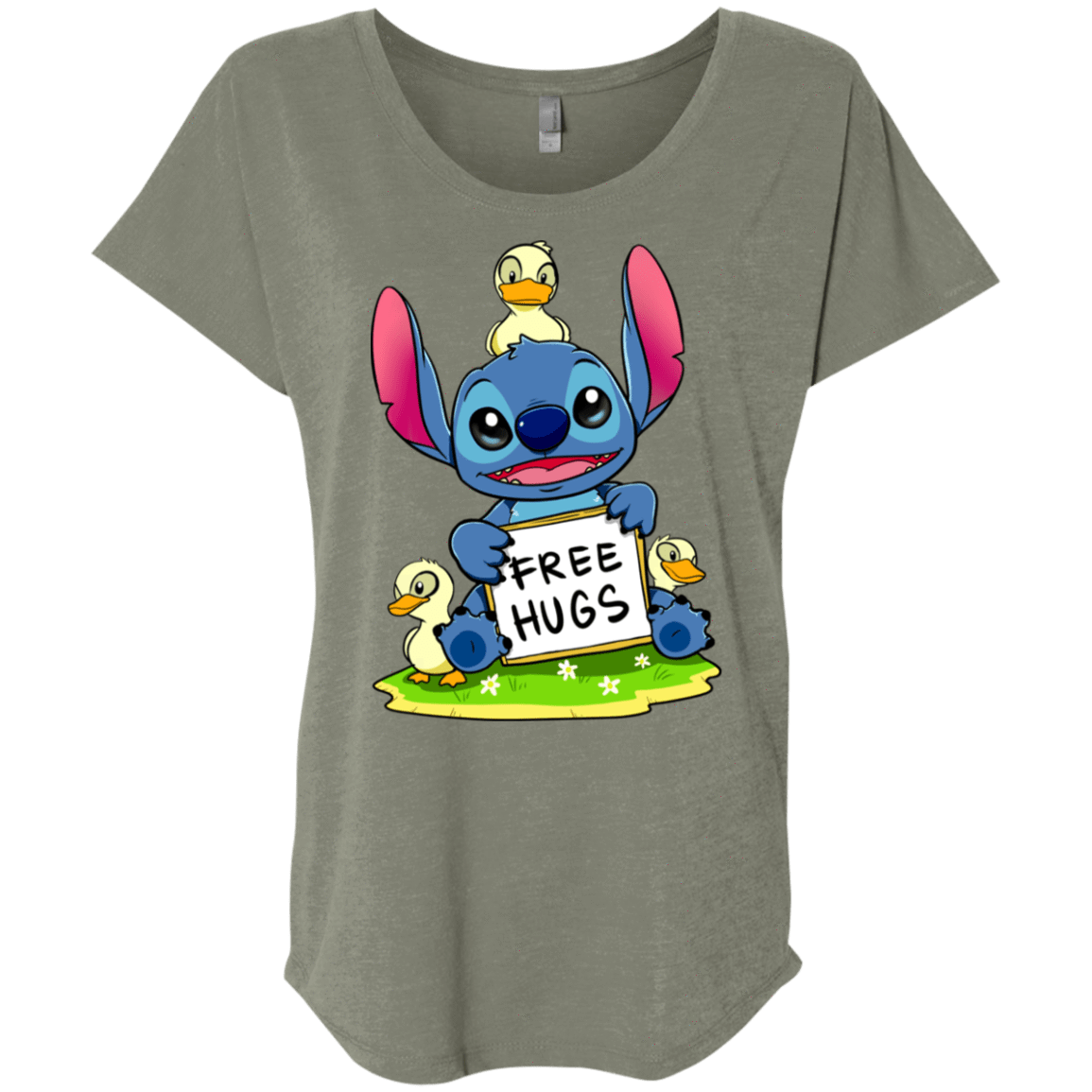 T-Shirts Venetian Grey / X-Small Stitch Hug Triblend Dolman Sleeve