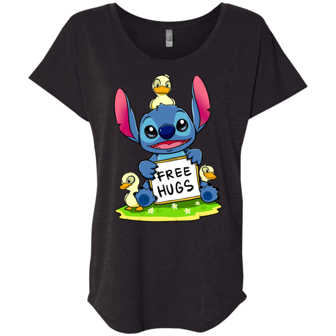 T-Shirts Vintage Black / X-Small Stitch Hug Triblend Dolman Sleeve