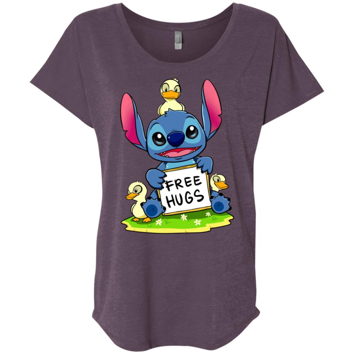 T-Shirts Vintage Purple / X-Small Stitch Hug Triblend Dolman Sleeve