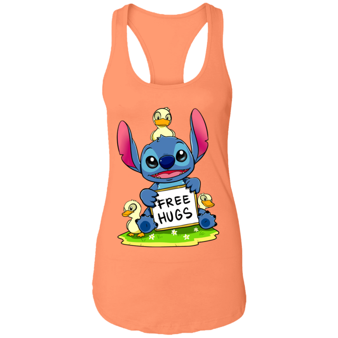 T-Shirts Light Orange / X-Small Stitch Hug Women's Premium Racerback Tank