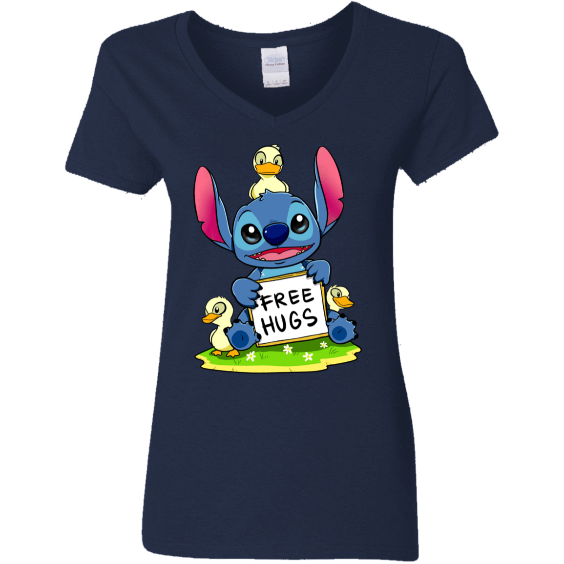 T-Shirts Navy / S Stitch Hug Women's V-Neck T-Shirt