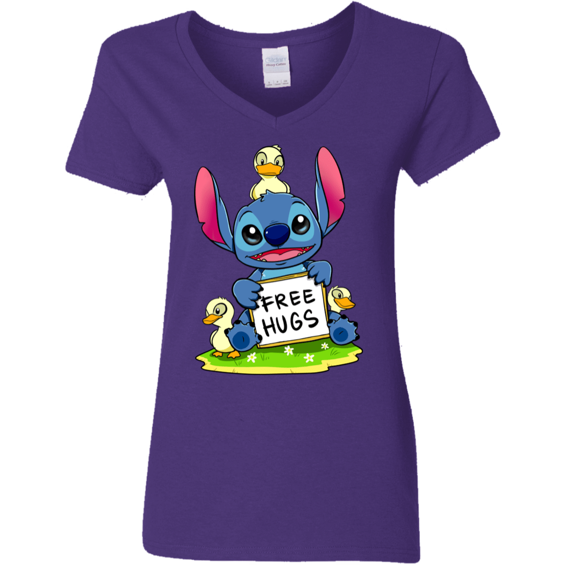 T-Shirts Purple / S Stitch Hug Women's V-Neck T-Shirt