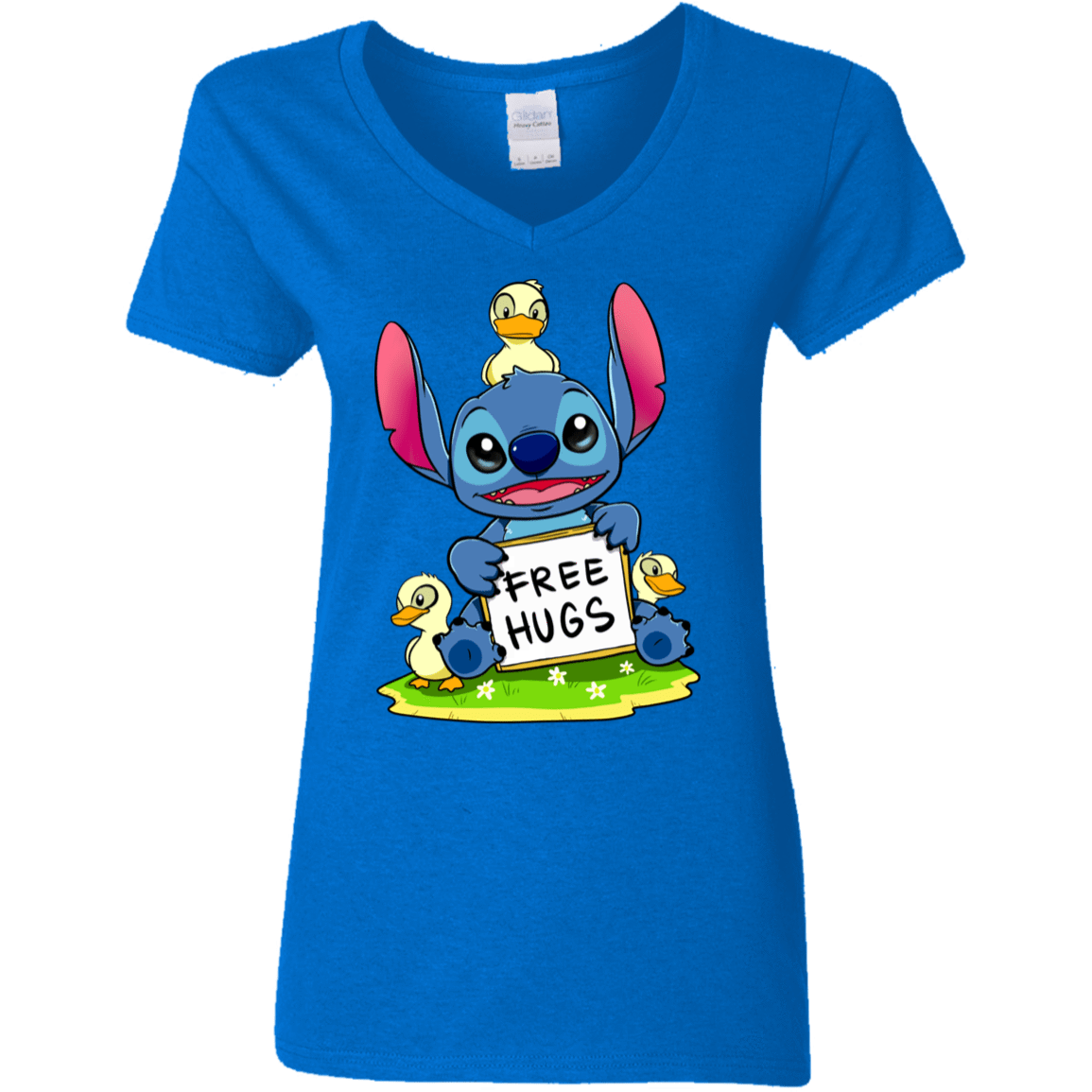 T-Shirts Royal / S Stitch Hug Women's V-Neck T-Shirt