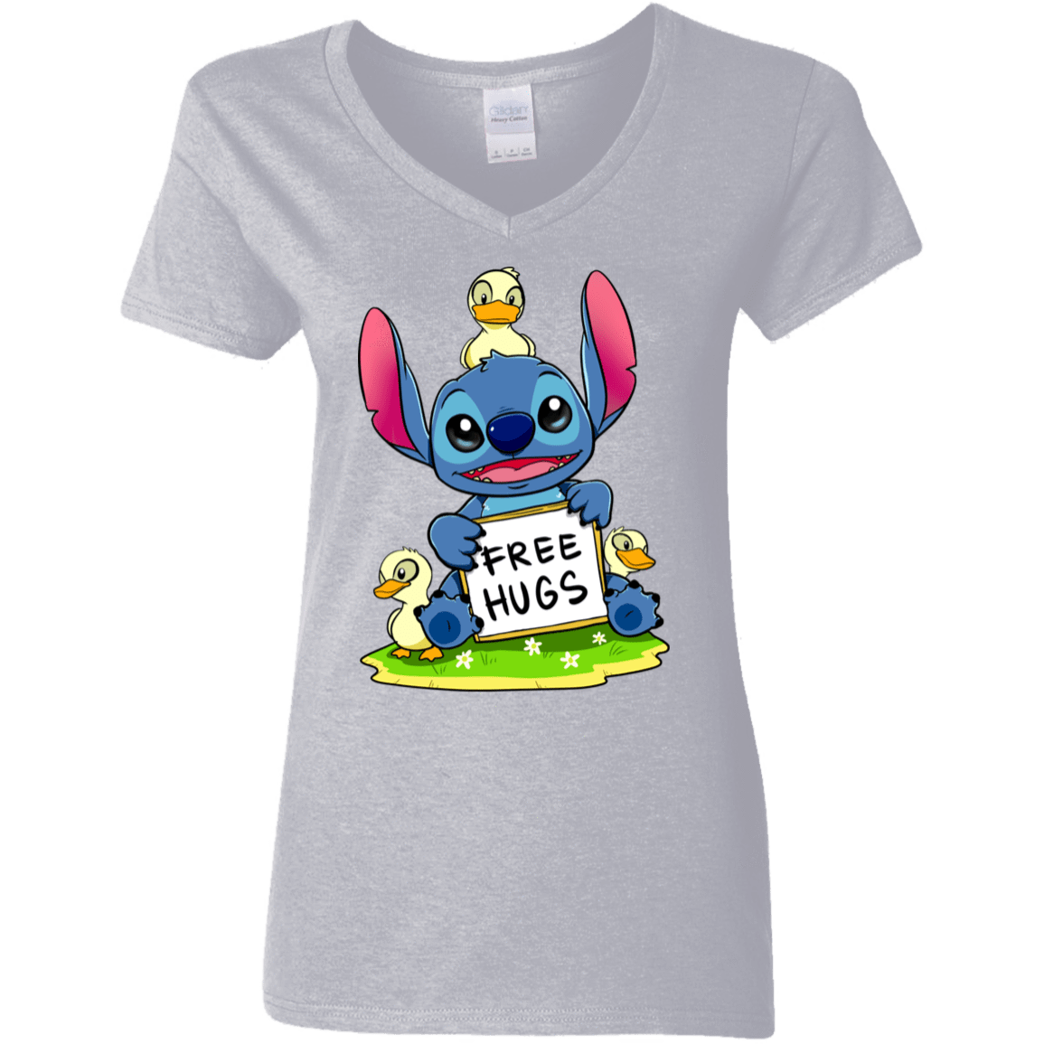 T-Shirts Sport Grey / S Stitch Hug Women's V-Neck T-Shirt