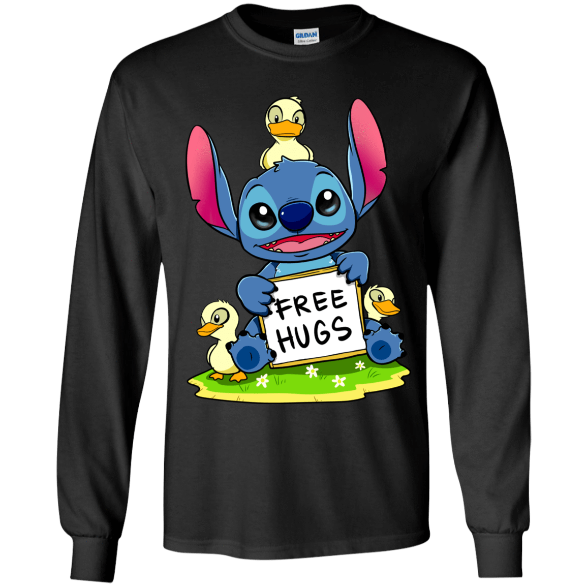 T-Shirts Black / YS Stitch Hug Youth Long Sleeve T-Shirt