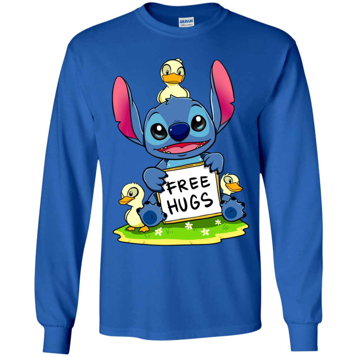 T-Shirts Royal / YS Stitch Hug Youth Long Sleeve T-Shirt