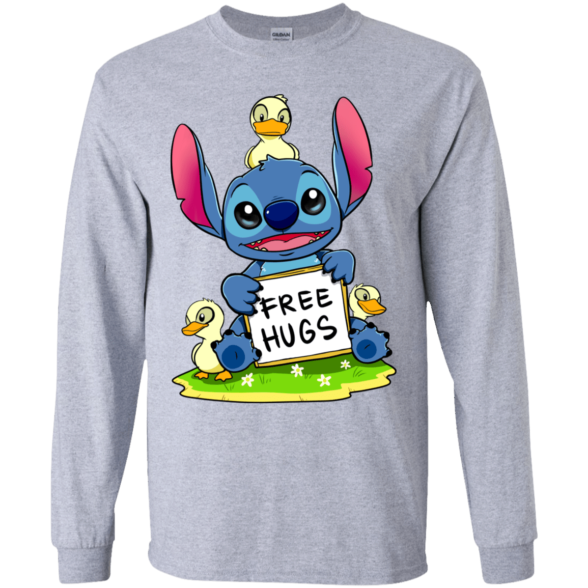 T-Shirts Sport Grey / YS Stitch Hug Youth Long Sleeve T-Shirt