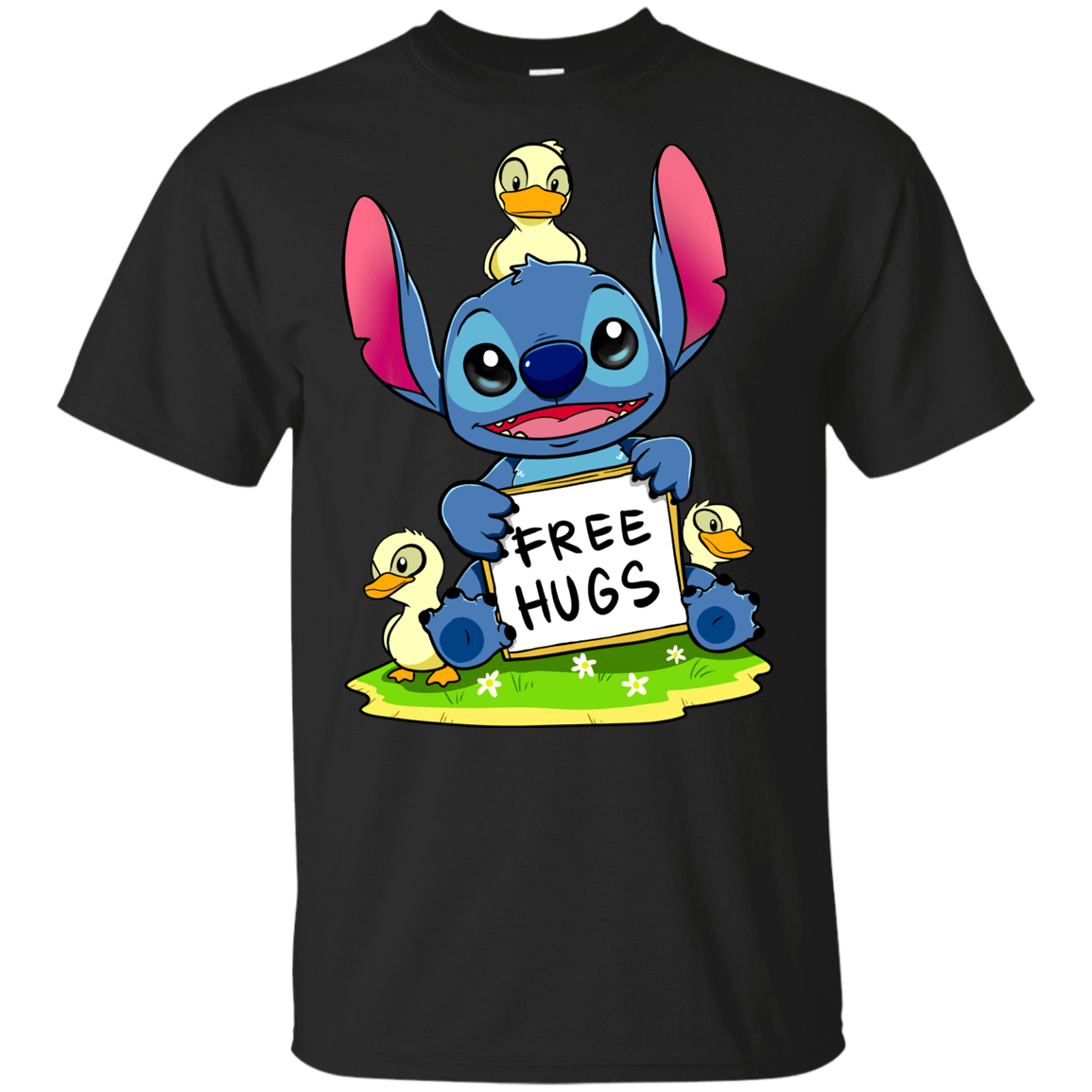 T-Shirts Black / YXS Stitch Hug Youth T-Shirt