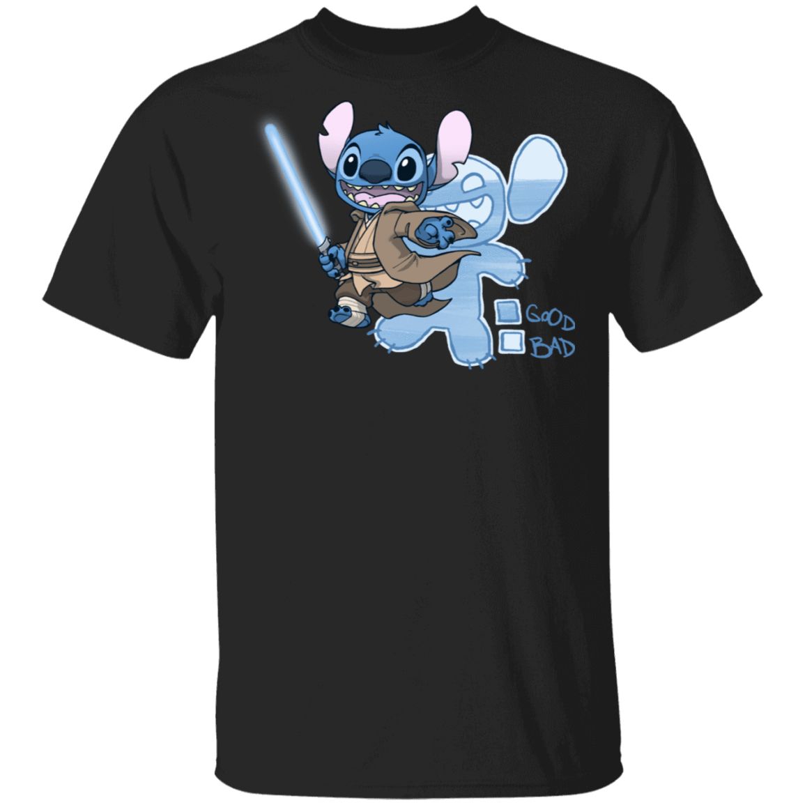 T-Shirts Black / S Stitch Jedi T-Shirt