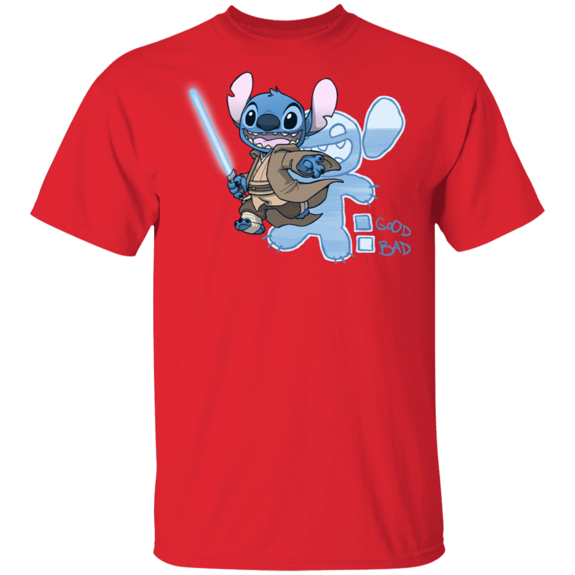 T-Shirts Red / S Stitch Jedi T-Shirt