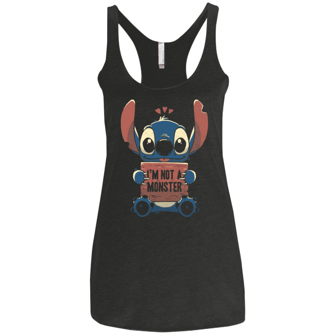 T-Shirts Vintage Black / X-Small Stitch Not a Monster Women's Triblend Racerback Tank