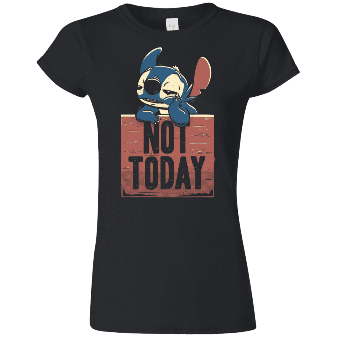 T-Shirts Black / S Stitch Not Today Junior Slimmer-Fit T-Shirt