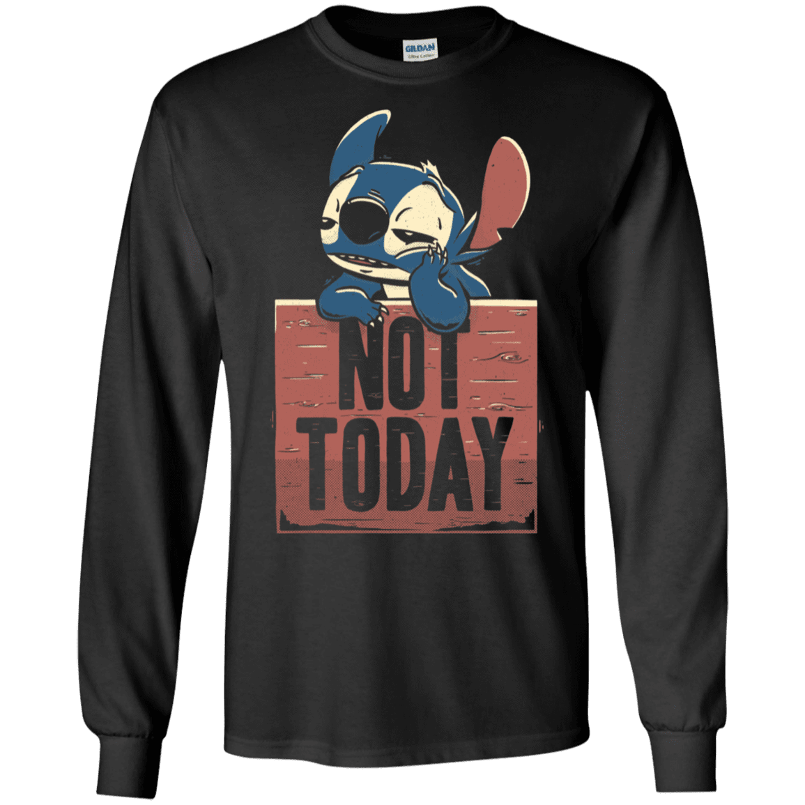 T-Shirts Black / S Stitch Not Today Men's Long Sleeve T-Shirt