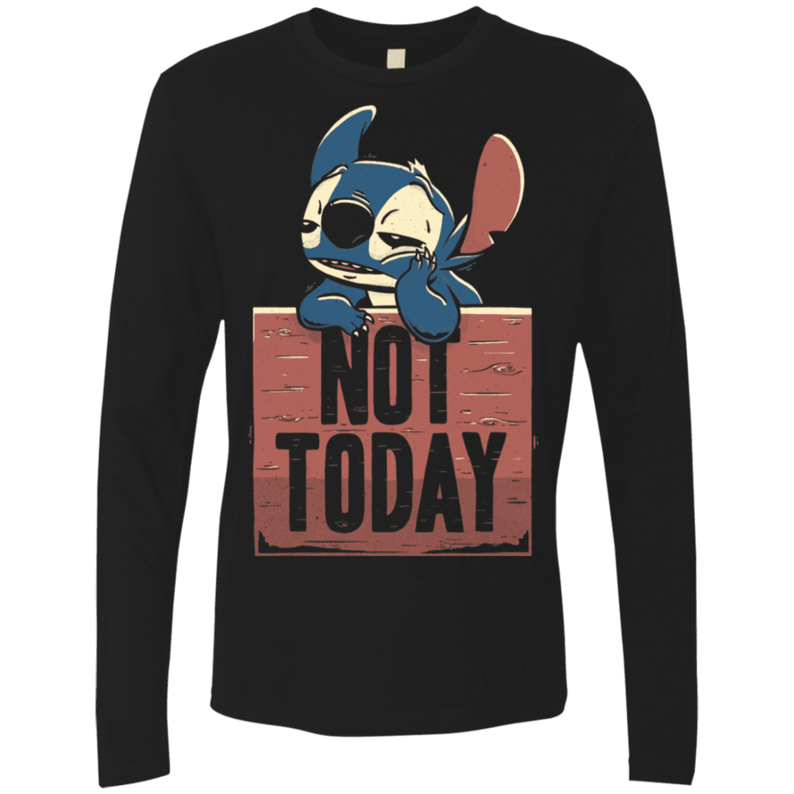 T-Shirts Black / S Stitch Not Today Men's Premium Long Sleeve