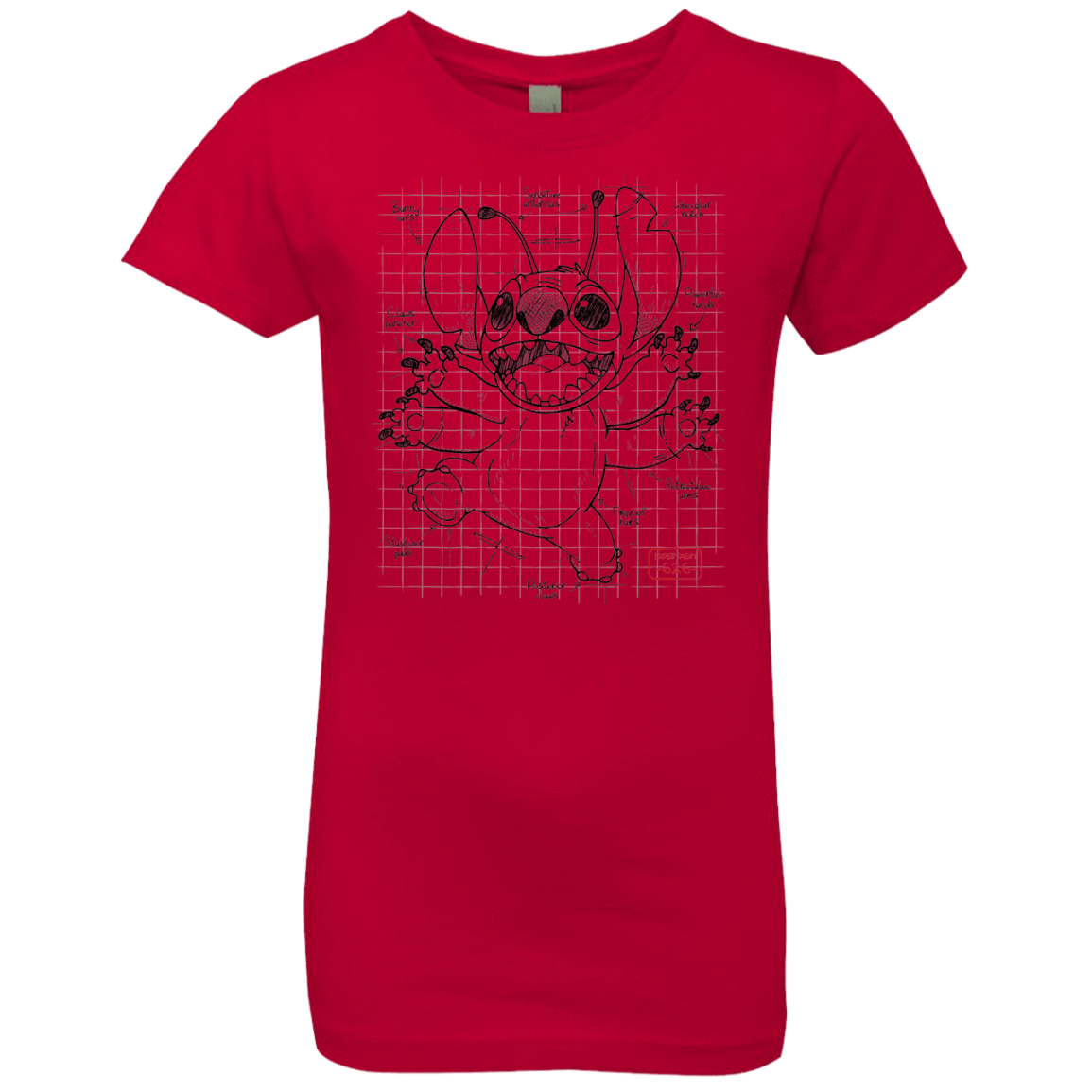 T-Shirts Red / YXS Stitch Plan Girls Premium T-Shirt
