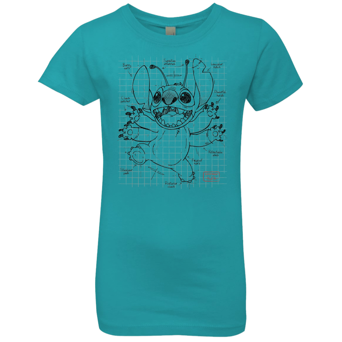 T-Shirts Tahiti Blue / YXS Stitch Plan Girls Premium T-Shirt