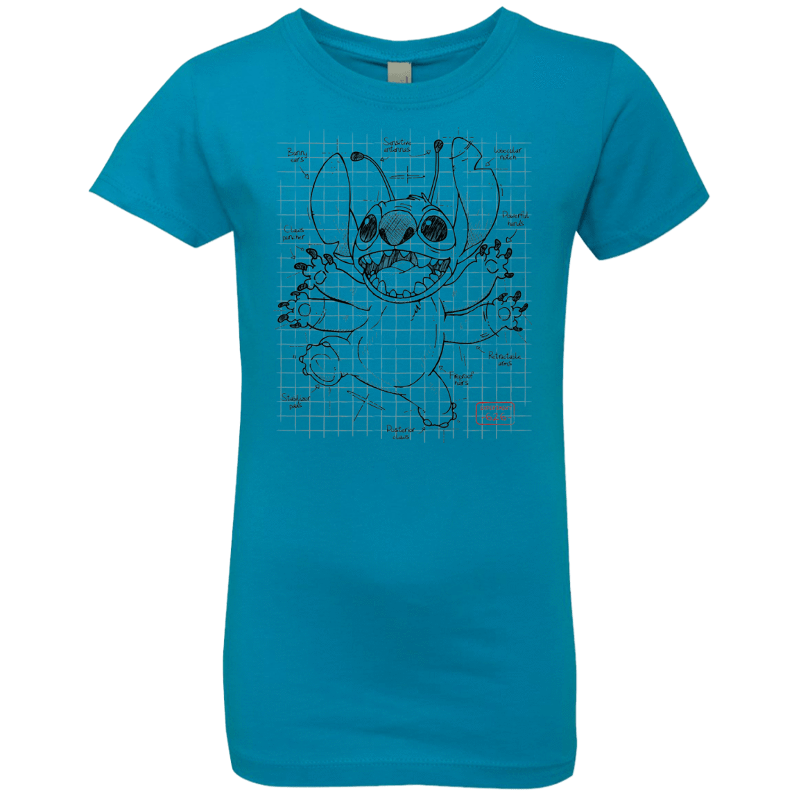 T-Shirts Turquoise / YXS Stitch Plan Girls Premium T-Shirt