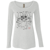 T-Shirts Heather White / S Stitch Plan Women's Triblend Long Sleeve Shirt