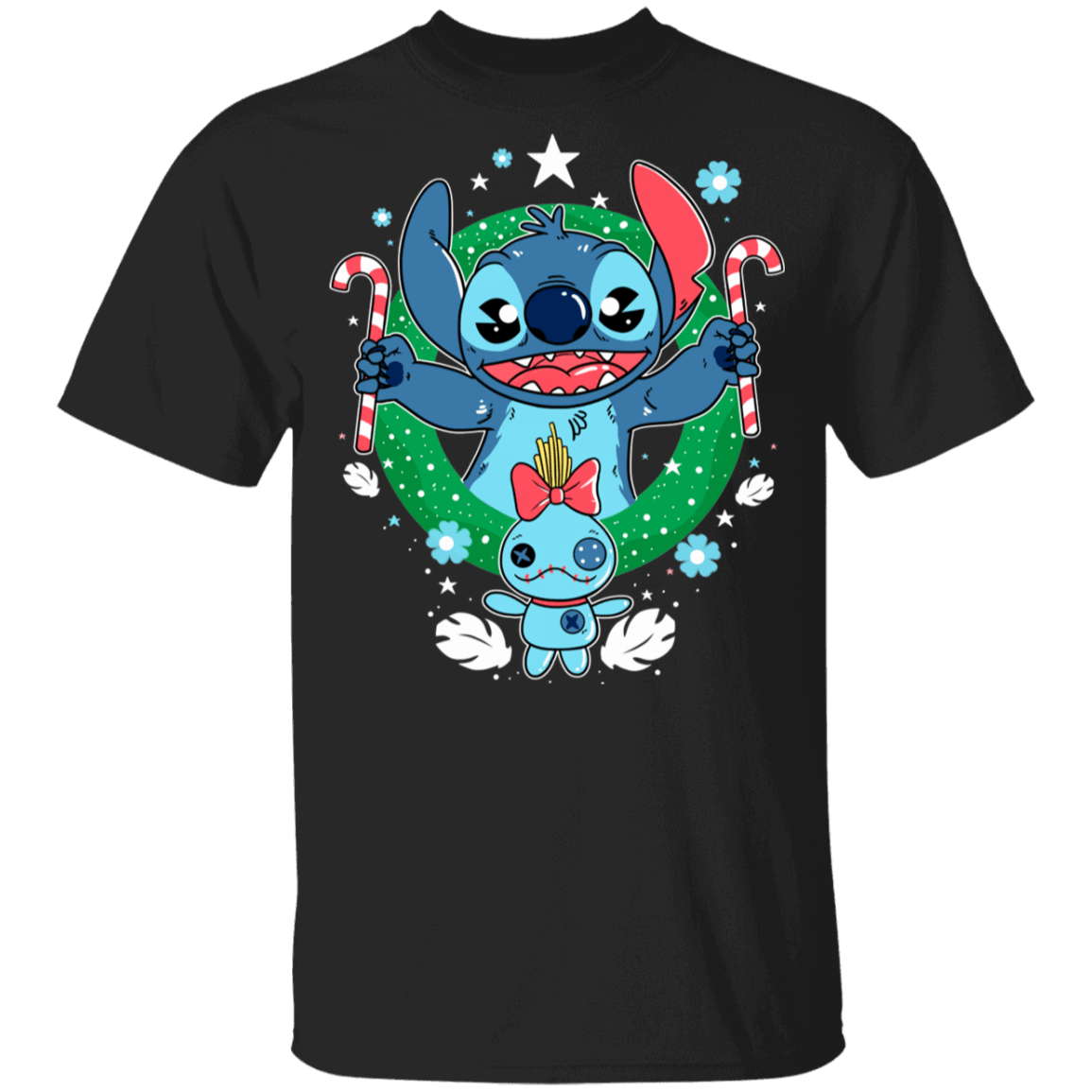 T-Shirts Black / YXS Stitch Wreath Youth T-Shirt