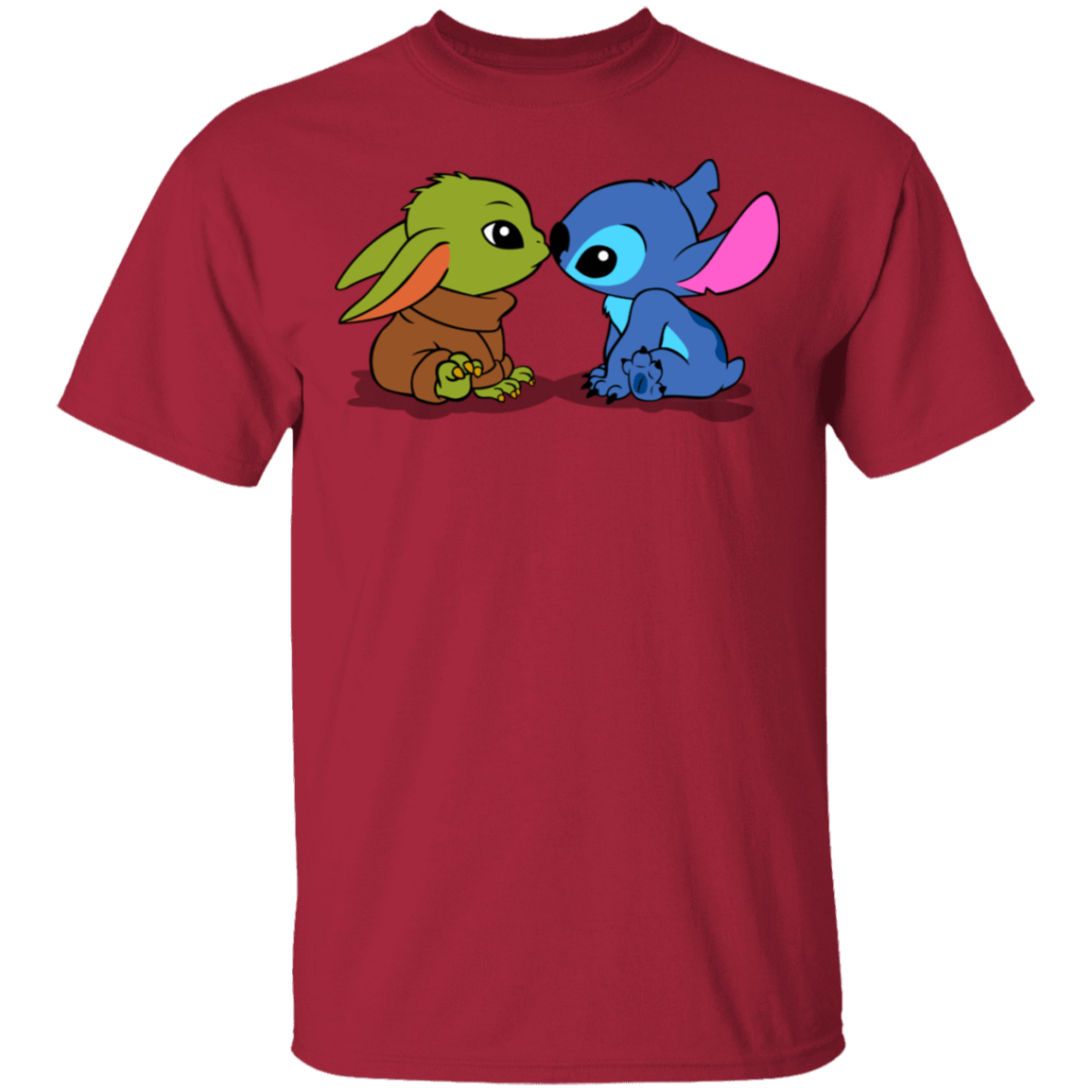 T-Shirts Cardinal / S Stitch Yoda Baby T-Shirt