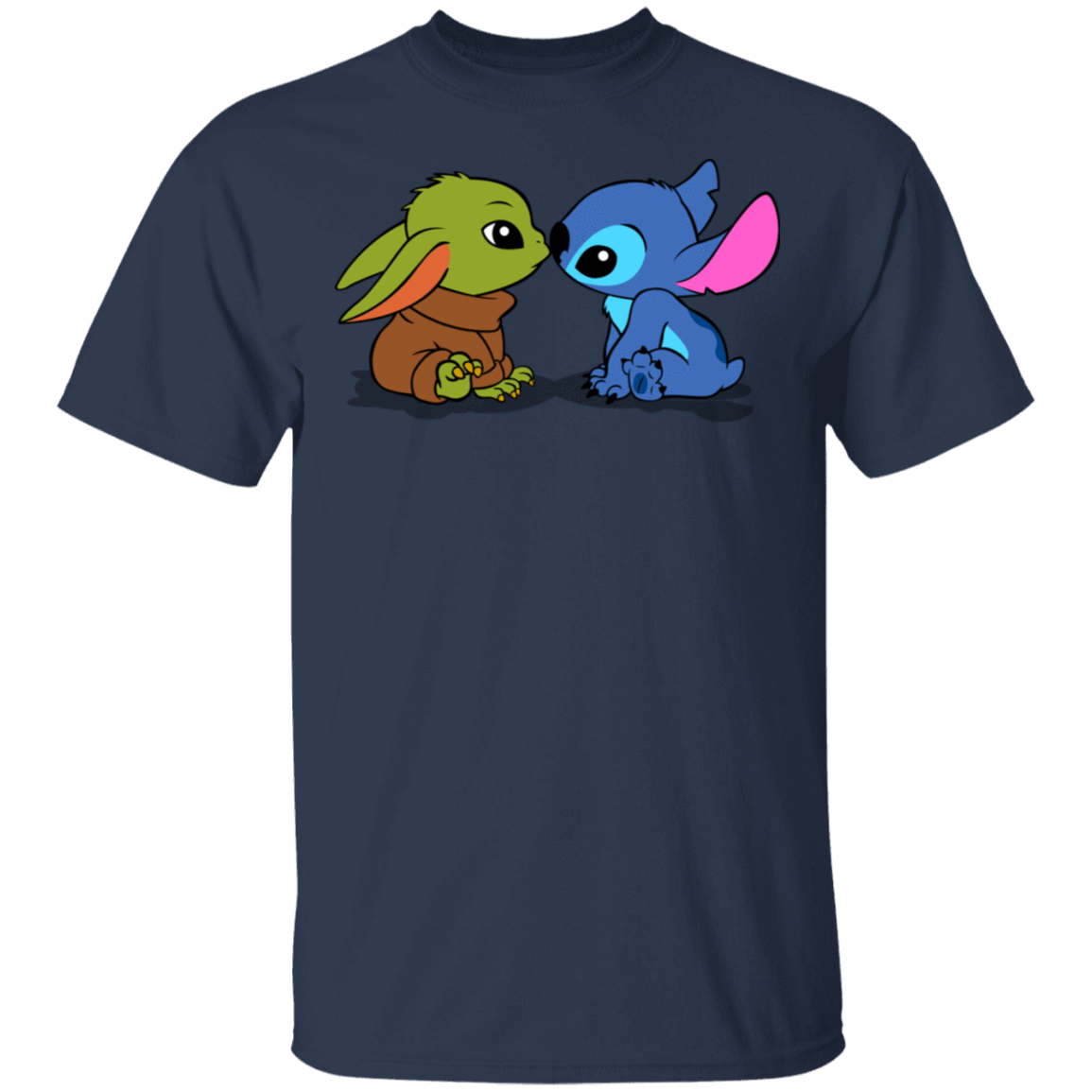 T-Shirts Navy / S Stitch Yoda Baby T-Shirt