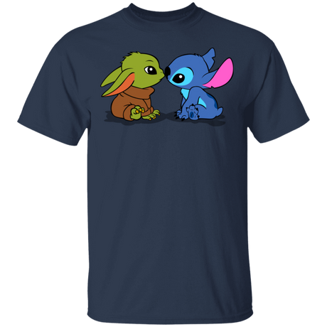 T-Shirts Navy / S Stitch Yoda Baby T-Shirt