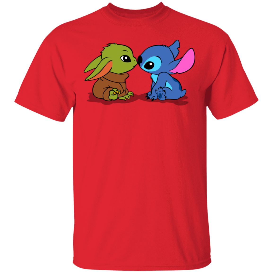 T-Shirts Red / S Stitch Yoda Baby T-Shirt