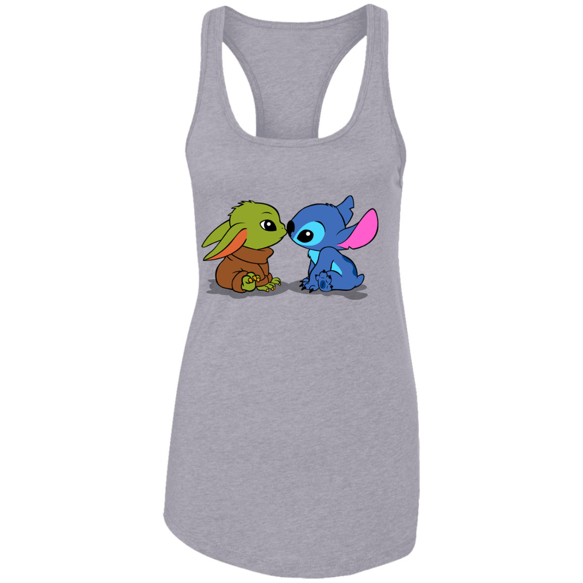 T-Shirts Heather Grey / X-Small Stitch Yoda Baby Women's Premium Racerback Tank