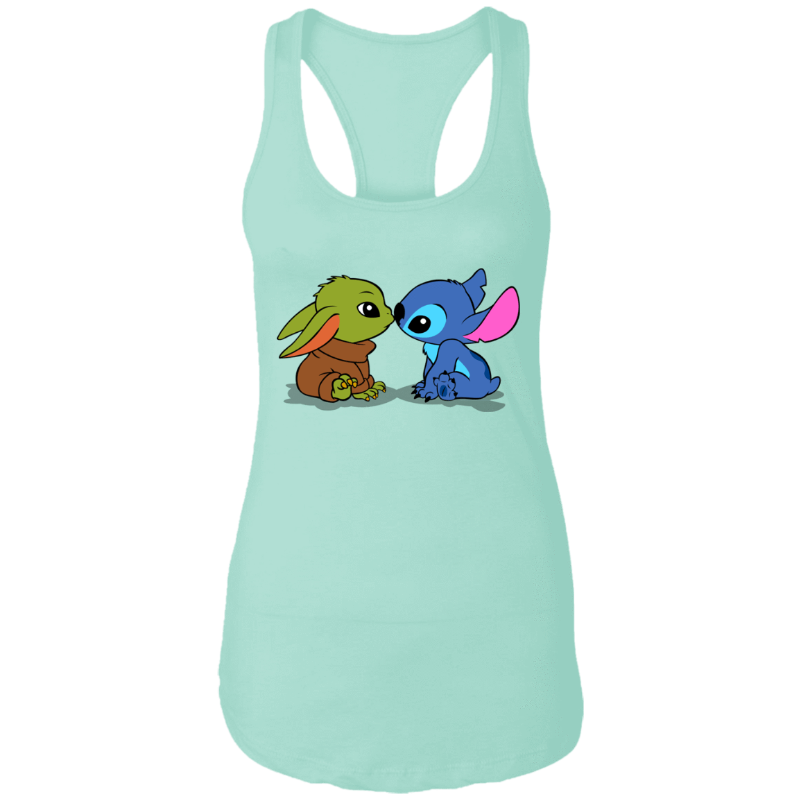 T-Shirts Mint / X-Small Stitch Yoda Baby Women's Premium Racerback Tank