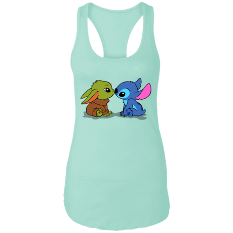 T-Shirts Mint / X-Small Stitch Yoda Baby Women's Premium Racerback Tank